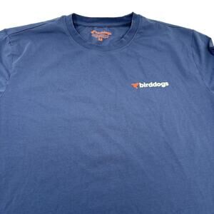 Birddogs Mens Medium Navy Blue Short Sleeve‎ Crewneck Logo Graphic T-Shirt